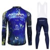 Completo Maglia ML + Pantaloncino con bretelle ML 2024 Astana Qazaqstan Blu